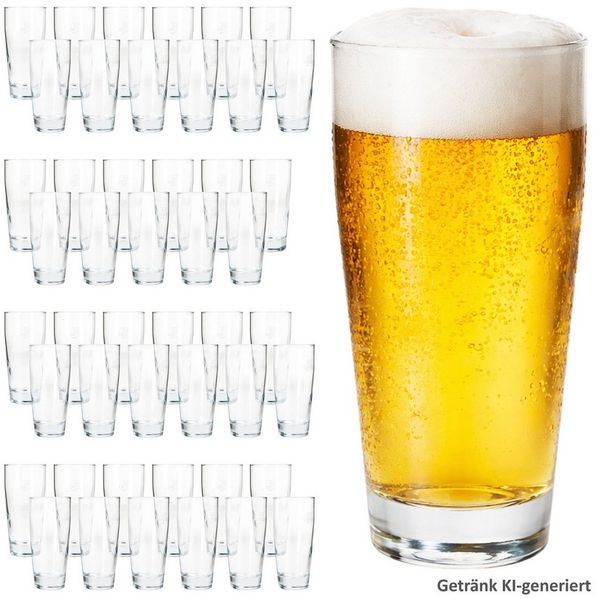 MamboCat Bierglas MamboCat 48er Set Willibecher 0,2 L geeicht Bierglas Trinkglas Drinks, Glas