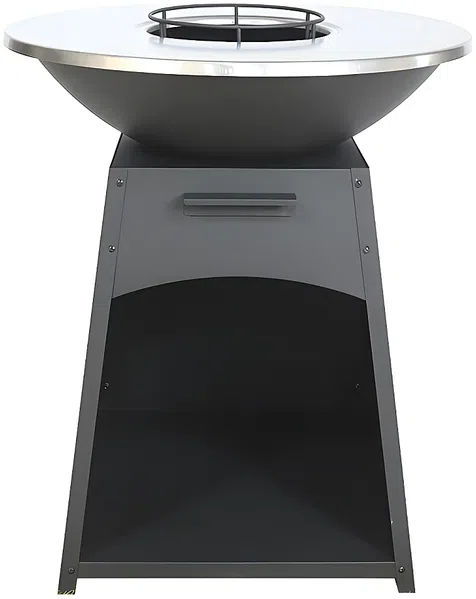 Vente-unique 'CORVERA' Barbecue Plancha, Metall schwarz, Ø 81 x 96,1 cm
