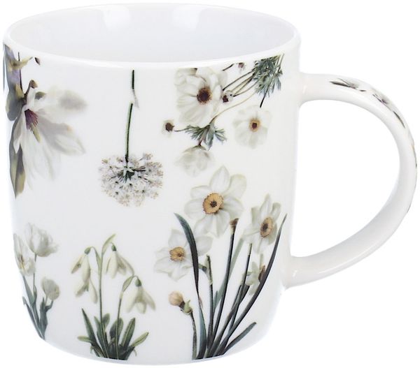 DUO Spring in bloom Becher 400 ml WHITE FLOWERS in dekorativer Box, New Bone China Porzellan