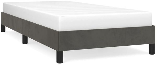 Einzelbettgestell Design für Erwachsene ohne Matratze Dunkelgrau 80x200 cm Samt d4648e