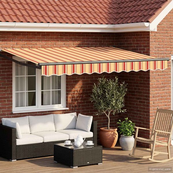 vidaXL Manuelle Gelenkarmmarkise mit LEDs Mehrfarbig 3x2 m 3419368
