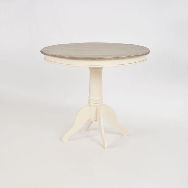Livin Hill Esstisch Rimini Creme, hellbraune Spitze RI116