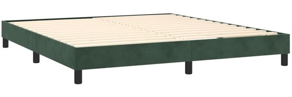 vidaXL Boxspringbett mit Matratze Dunkelgrün 160x200 cm Samt 3141494 Bild 4