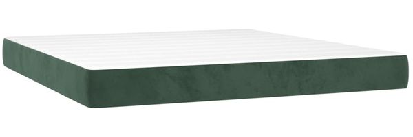 vidaXL Boxspringbett mit Matratze Dunkelgrün 160x200 cm Samt 3141494 Bild 5
