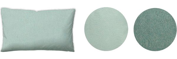 biberna Melange-Flanell Kopfkissenbezug MELANGE UNI, minze