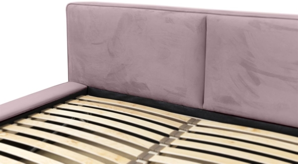 Polsterbett Doppelbett LEXIE 140x200cm Komplettset in Stoff Riviera Rosa Bild 3