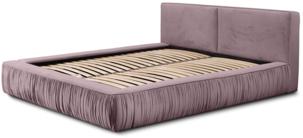 Polsterbett Doppelbett LEXIE 140x200cm Komplettset in Stoff Riviera Rosa Bild 4