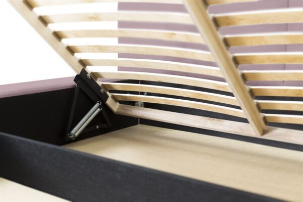 Polsterbett Doppelbett LEXIE 140x200cm Komplettset in Stoff Riviera Rosa Bild 5