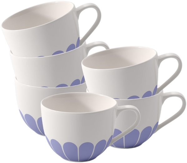 Villeroy & Boch Fleur Couleur Kaffeetasse 160 ml 6er Set - Bleu