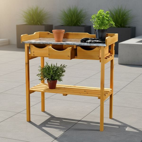 Pflanztisch Arbeitstisch Blumentisch Gartentisch Gärtnertisch Holztisch Tisch