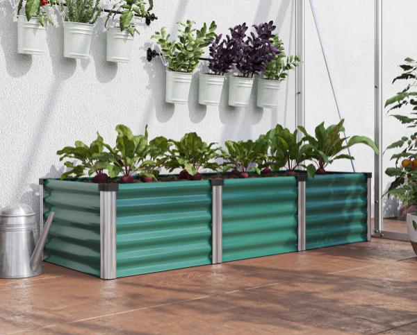 Vitavia Hochbeet Linus IN&OUT 401 S BxLxH 65x185x40cm Zincalume® seegras/alu