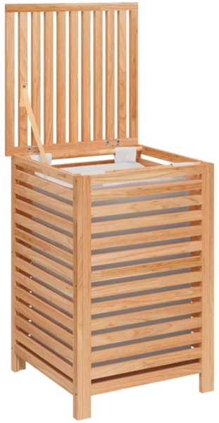 vidaXL Wäschekorb 45x45x65 cm Massivholz Nussbaum 350353