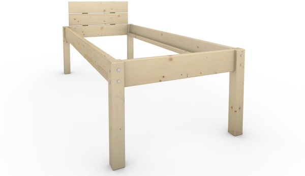 Pfostenbett Massivholzbett (Fichte) "Daybett" 80 x 200 cm 58 cm Holzbett 300kg Bild 5