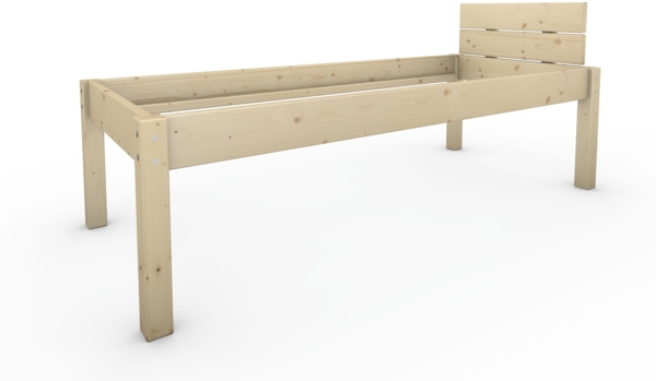 Pfostenbett Massivholzbett (Fichte) "Daybett" 80 x 200 cm 58 cm Holzbett 300kg Bild 1