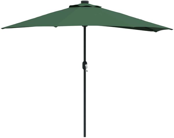 Garten-Sonnenschirm, Terrassenschirm Grün 294 x 150 x 224 cm Polyester und Stahl
