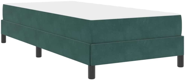 vidaXL Boxspringbett mit Matratze Dunkelgrün 90 x 190 cm Stoff 3398662