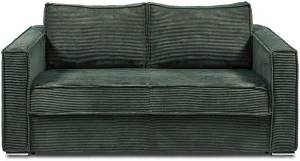 Vente-unique - LORETO Sofa SamtStoff Grün - B 223 cm95 cm x H 90 cm x L 215 cm Bild 3