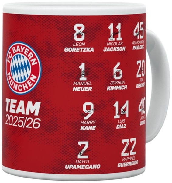 FC Bayern München Tasse FC Bayern München I Tasse Signature 2025-26 0,3 l I Rot/Weiß, Keramik