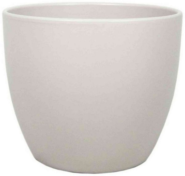 INNA-Glas Blumentopf Keramik Pflanztopf, Ø36cm, 29cm, beige, matt