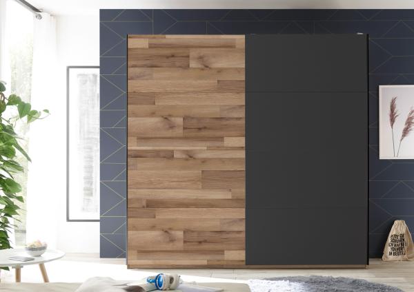 Schwebetürenschrank >Maye< in Montana Oak - 215x210x59cm (BxHxT)