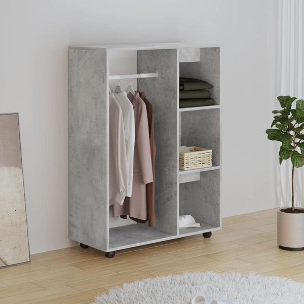 vidaXL Kleiderschrank Betongrau 80x40x110 cm Holzwerkstoff 808517