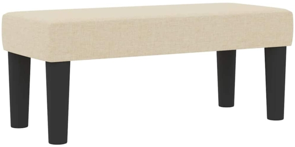 vidaXL Boxspringbett mit Matratze Creme 100x200 cm Stoff 3343972 Bild 5