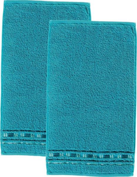 Erwin Müller Gästehandtuch Gästetuch "Achern" 2er-Pack, Frottier (2-St), Walk-Frottier Uni