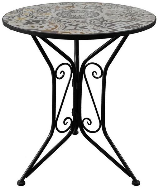 HTI-Living Gartentisch Metall Schwarz Algier (Stück, 1-St, 1 Gartentisch)