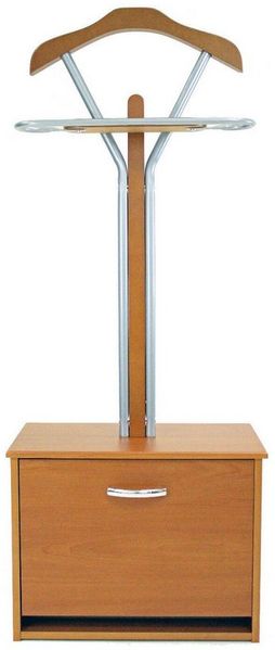 abc HOME Kleiderständer mit Schuhfach, Holz, hell-braun