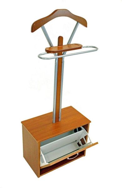 abc HOME Kleiderständer mit Schuhfach, Holz, hell-braun
