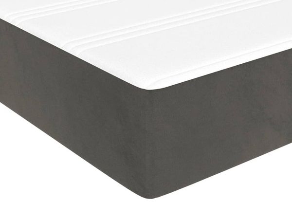 vidaXL Taschenfederkernmatratze Mittel Dunkelgrau 100x200x20 cm Samt 347749 Bild 5