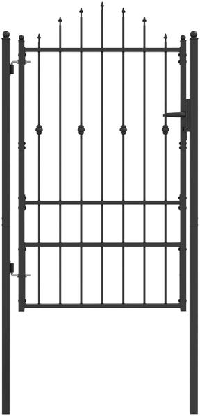 vidaXL Zauntor HORST 100 x 150 cm Metall Schwarz Abschließbar 42034051 Bild 2