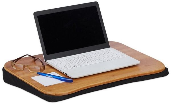 Relaxdays Laptopkissen Bambus