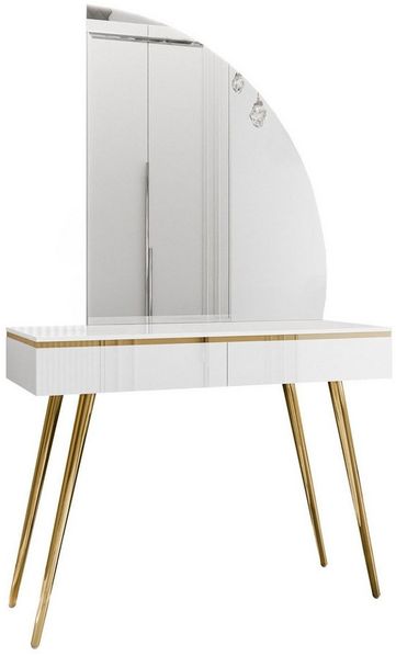 Lookway Schminktisch AURORA-SQ mit Spiegel und LED Beluchtung