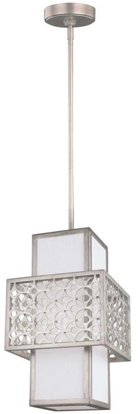 Pendelleuchte, Deckenlampe, Stahl Leinen, D 20,3 cm