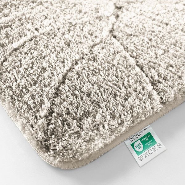 Kubus Duschmatte Elara, Badematte mit Blattstruktur, Polyester, Verschiedene Farben und Größen