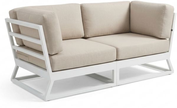 KETTLER Gartenlounge Gartenmöbel Sofa 2-Sitzer OCEAN Alu Skid weiss