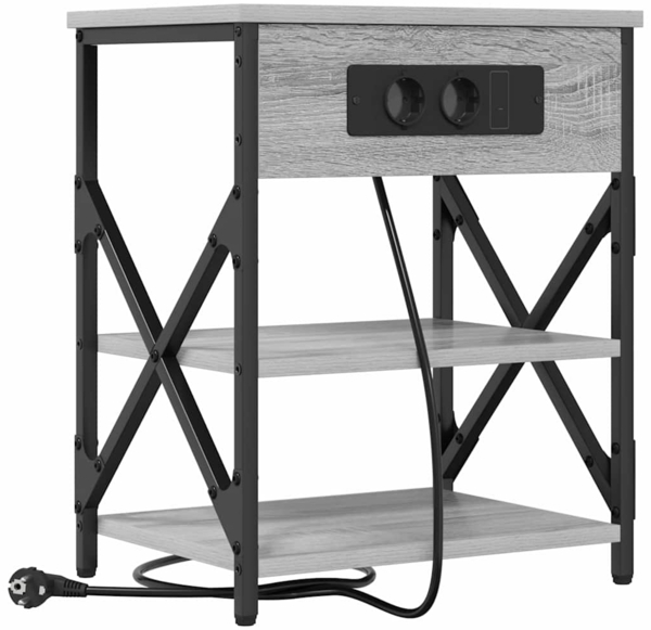 vidaXL Nachttisch Graues Sonoma 41 x 31 x 51 cm Holzwerkstoff 859521