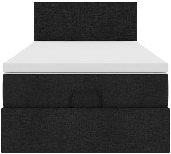 vidaXL Ottoman-Bett mit Matratze & LEDs Schwarz 90x190 cm Stoff 3312189 Bild 8