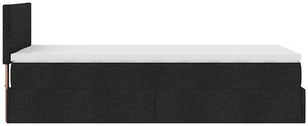 vidaXL Ottoman-Bett mit Matratze & LEDs Schwarz 90x190 cm Stoff 3312189 Bild 11