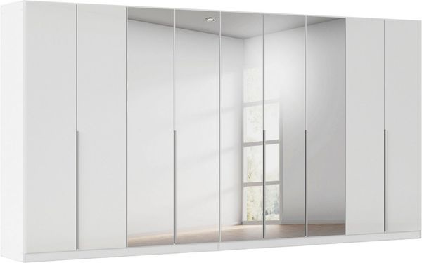 OTTO home Drehtürenschrank Kleiderschrank Kleiderschränke Schrank Garderobe AGORDO mit Glasfront (in zwei Griff-Farben, Breiten 91-405 cm) durchdachte Innenausstattung, in 8 Breiten und 2 Höhen MADE IN GERMANY