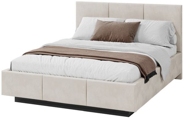 FDM Polsterbett ALMADA modern mit Bettkasten MADE IN EU - mit Trinity Velours Bezug (verfügbar 90x200 120x200 140x200 160x200 180x200cm, Bettrahmen, Bett, mit großen gepolsterten Kopfteil, mit Bettkasten zum aufklappen), Hebbarer Metallrahmen, Bettkast...