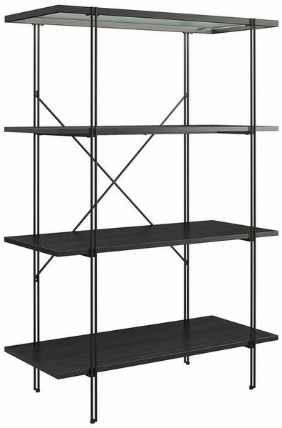 loft24 Standregal Wainwright, Bücherregal, Metallgestell, 4 Fächer, Höhe 117 cm