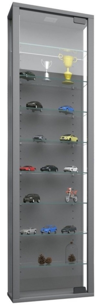 VCM Wandvitrine Stano 911776 Silber H. 115 x B. 33 x T. 18 cm Bild 2
