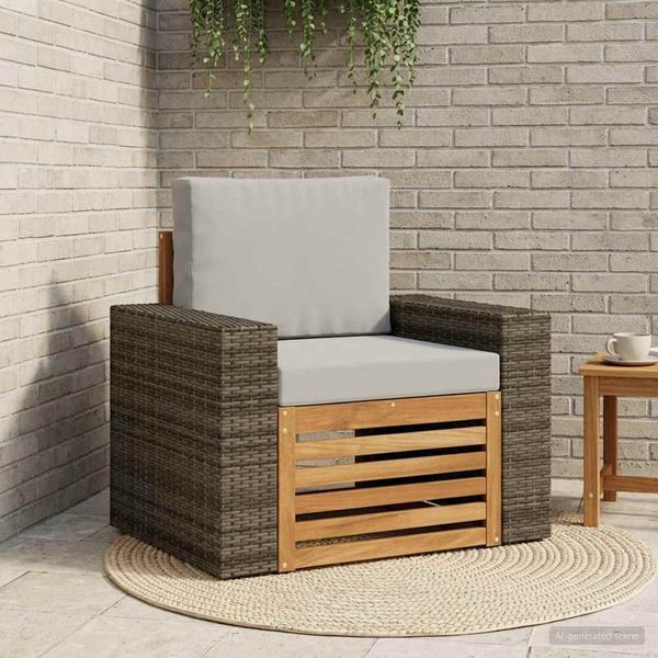 vidaXL Outdoor Mittelsofa Massivholz Akazie Natur 3438925