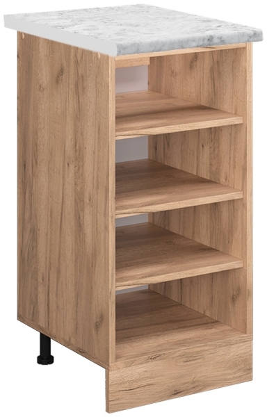 Küchenregal R-Line Goldkraft Eiche 40 cm , AP Marmor Vicco