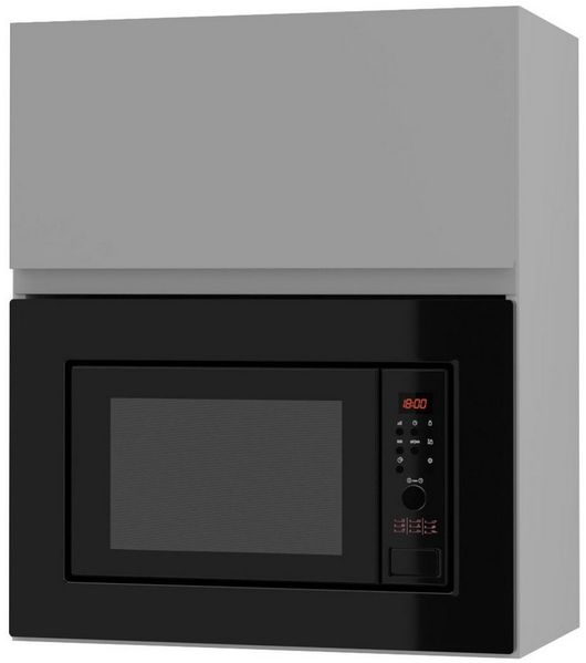 Feldmann-Wohnen Faltlifthängeschrank Avellino (W2MK/60, Mikrowellenumbauschrank mit Klapptür und Gasdruckdämpfer, 1-St, moderne Optik, Acrylfronten, Griffmulden) 60 x 32,5 x 72 cm grifflos grau - dust grey Acryl matt (AV-W2MK/60)