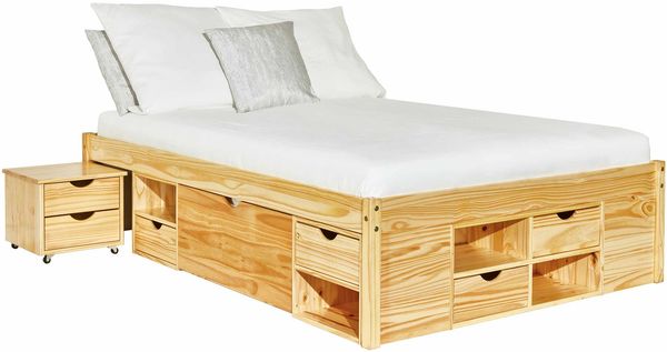 Bett 'Cluse', Massivholz, 180x200 cm