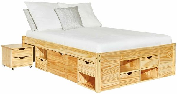 Bett 'Cluse', Massivholz, 180x200 cm