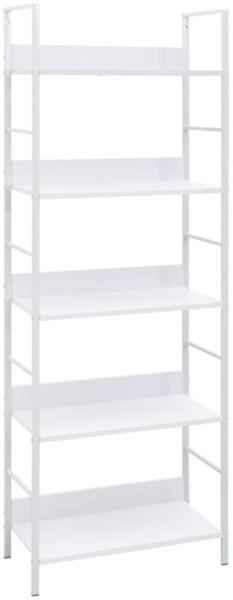 vidaXL Bücherregal 5 Regalböden Weiß 60x27,6x158,5 cm Holzwerkstoff 288228